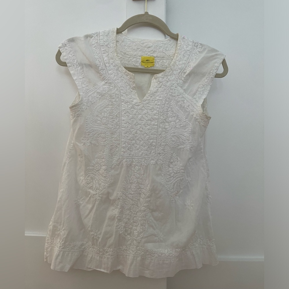 Roberta Roller Rabbit beauty white blouse